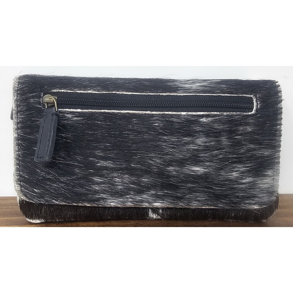 Myra Bag Cookie Crunch Leather And Hair On Bifold Wallet